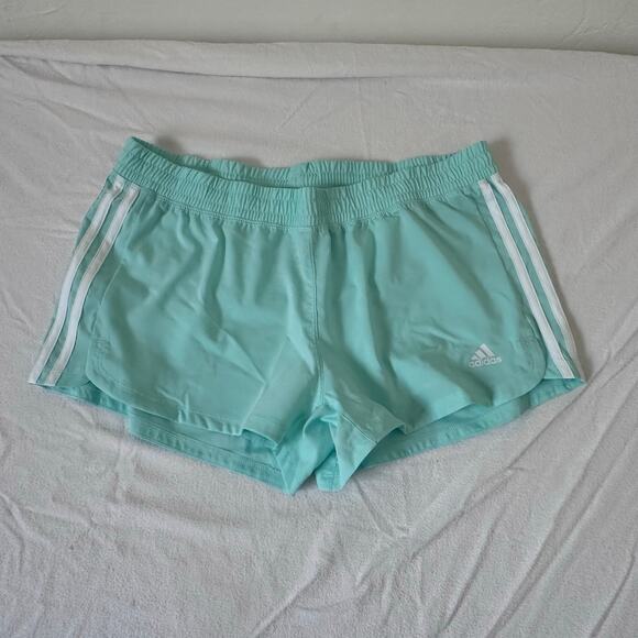 adidas Pants - Women's Adidas Aeroready Running Shorts Size Large Mint White UNLINED Track